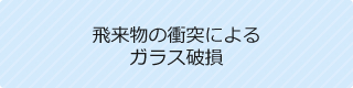 飛来物の衝突によるガラス破損